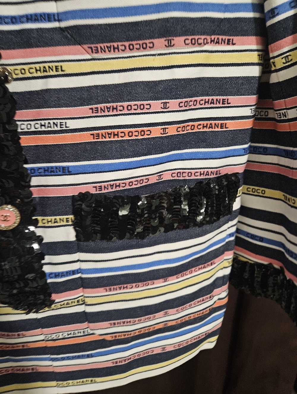 CHANEL Multicolor Striped  Midi Dress, Ribbon Collection - Picture 11 of 16